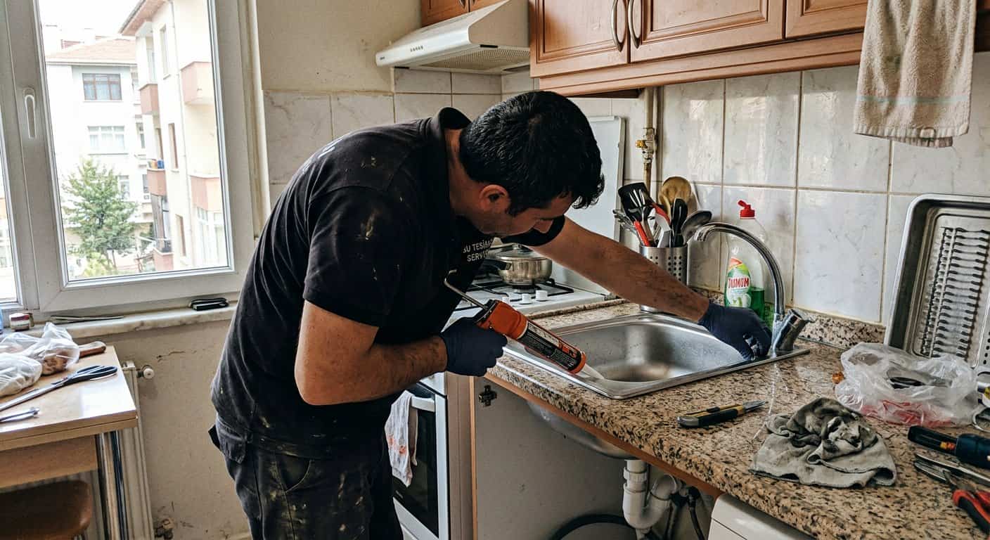 tesisat servis çalışması